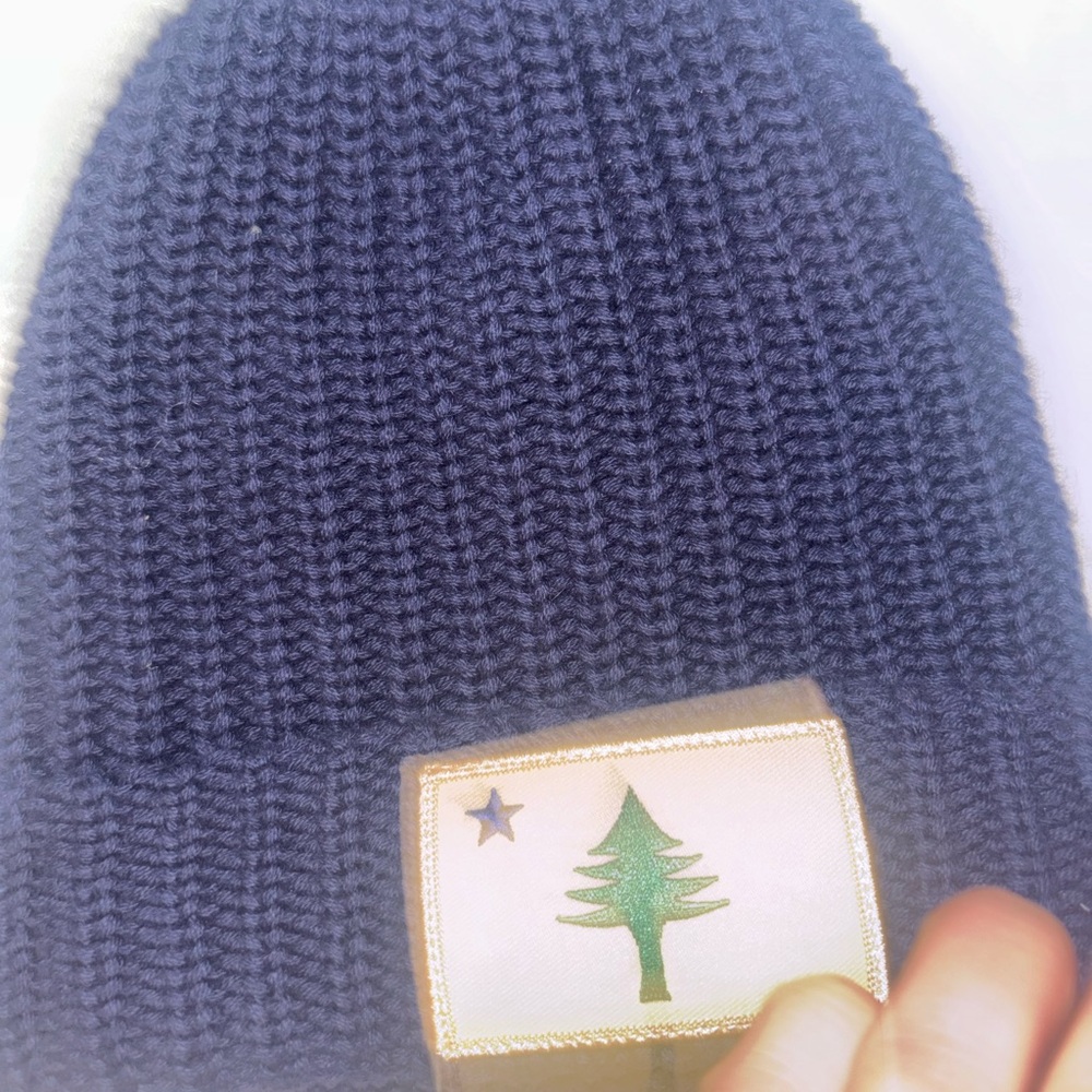 Original Maine State Flag Beanie - 1901 Vintage Patch - Navy Knit Hat - NWOT - Picture 3 of 5